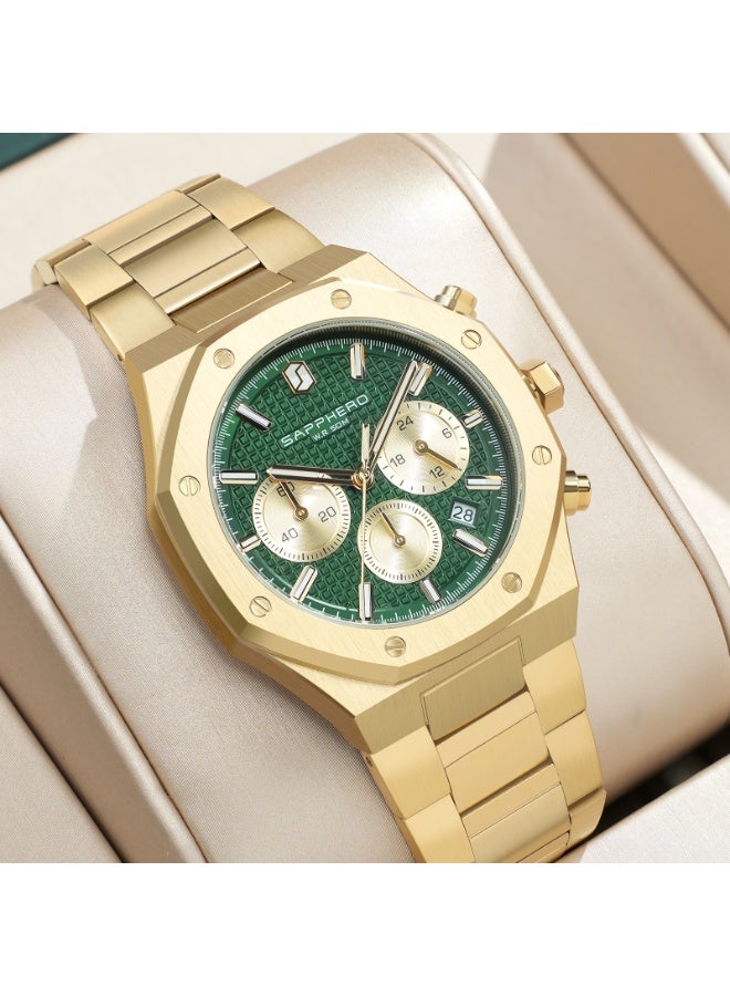 Sapphero Watch for Men Stainless Steel Mens Watches Waterproof Analog Quartz Movement Wrist Watch Gifts for Men - Image 5